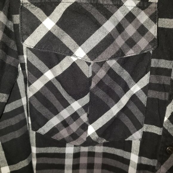 Zara women plaid black and white blouse XS - Picture 5 of 5